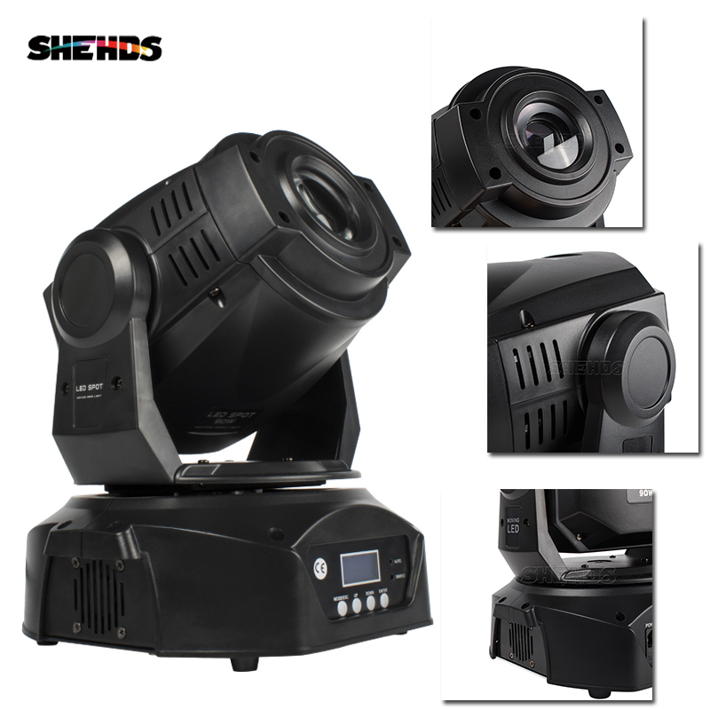 (6-Prism) LED Spot 90W With LCD Display With 6 Face Prism DJ Disco Stage Moving Head Lights