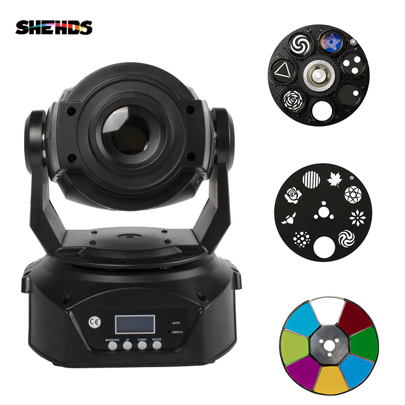 (6-Prism) LED Spot 90W With LCD Display With 6 Face Prism DJ Disco Stage Moving Head Lights