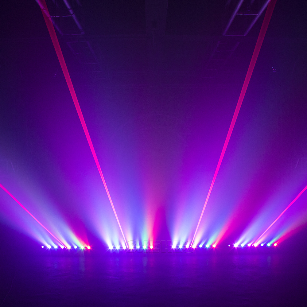 8 Eye Moving Head Light 8x500mW Red Laser with LED Bar Lyre 8x9W RGB Beam Stage Lighting Effect DJ Disco Wedding Show SHEHDS