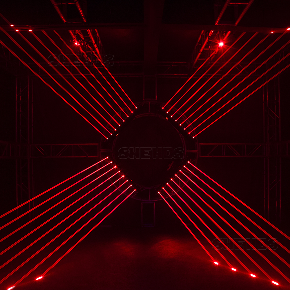 8 Eye Moving Head Light 8x500mW Red Laser with LED Bar Lyre 8x9W RGB Beam Stage Lighting Effect DJ Disco Wedding Show SHEHDS