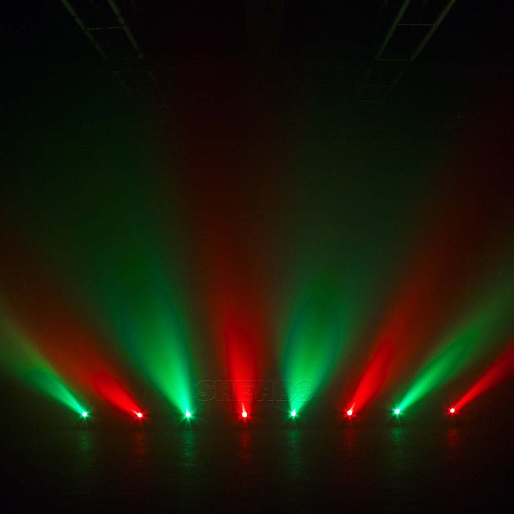 8 Eye Moving Head Light 8x500mW Red Laser with LED Bar Lyre 8x9W RGB Beam Stage Lighting Effect DJ Disco Wedding Show SHEHDS