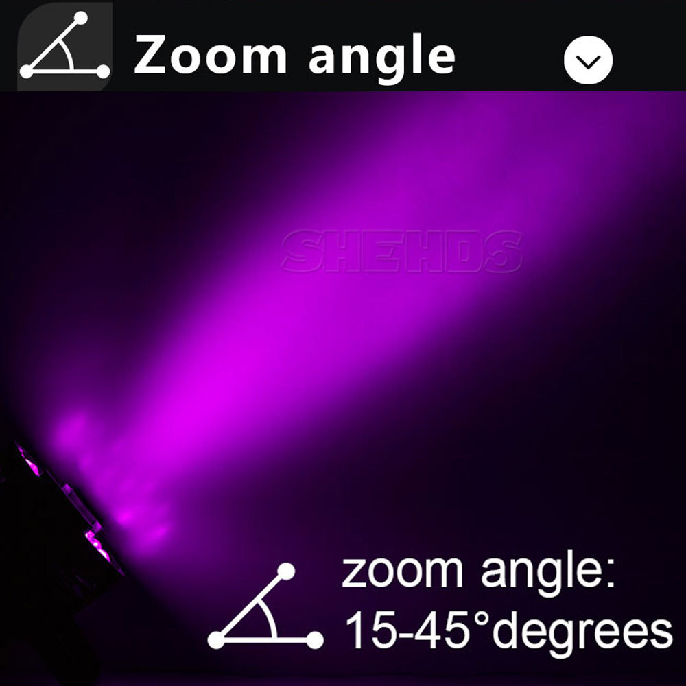 Good Quality 18x18W RGBWA+UV 6in1/ 18x12 RGBW 4in1 Indoor LED Par Zoom Light Colorful Wash Zoom Lights