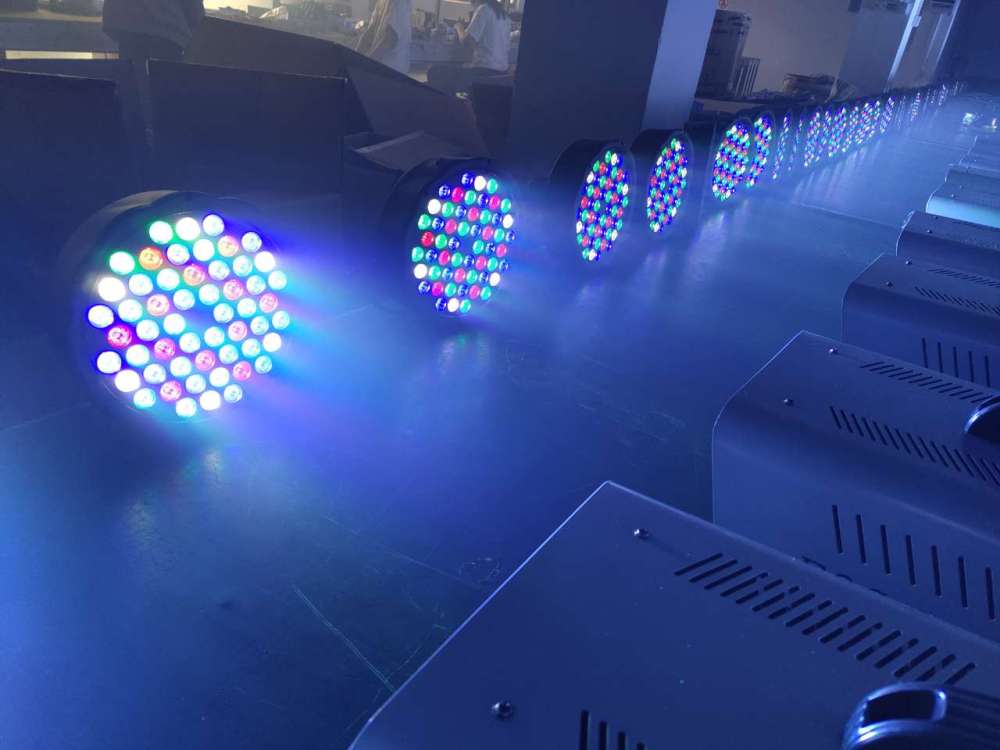 LED 54x3W RGBW LED Flat Par RGBW Color Mixing DJ Wash Light Stage Uplighting KTV Disco DJ DMX512