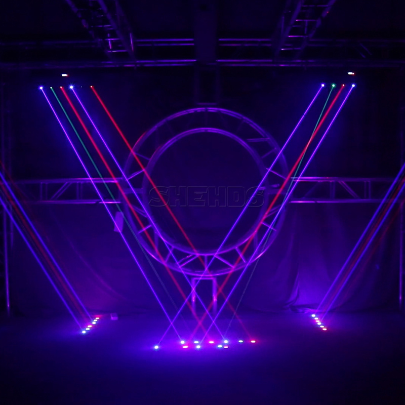 Laser Moving Bar 6x500mw 6 Eyes RGB Stage Effect Beam Moving Head Lighting DJ Party Disco Wedding Stage