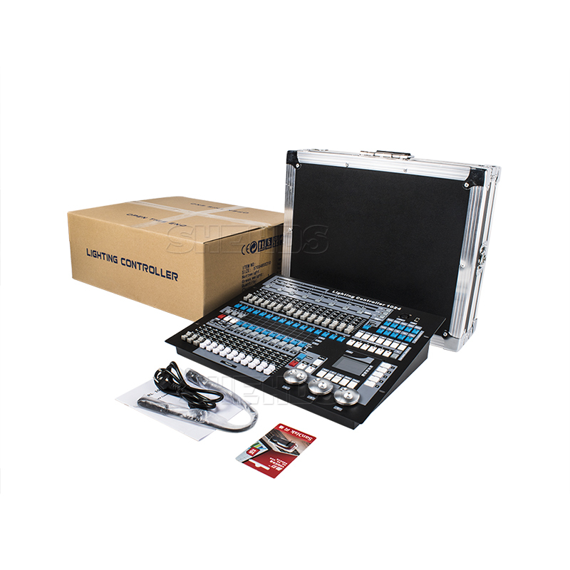 Flight case with DMX Console 1024  Lighting Consoles Professional Stage Lights Control Equipment