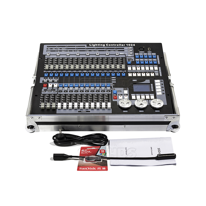 Flight case with DMX Console 1024  Lighting Consoles Professional Stage Lights Control Equipment