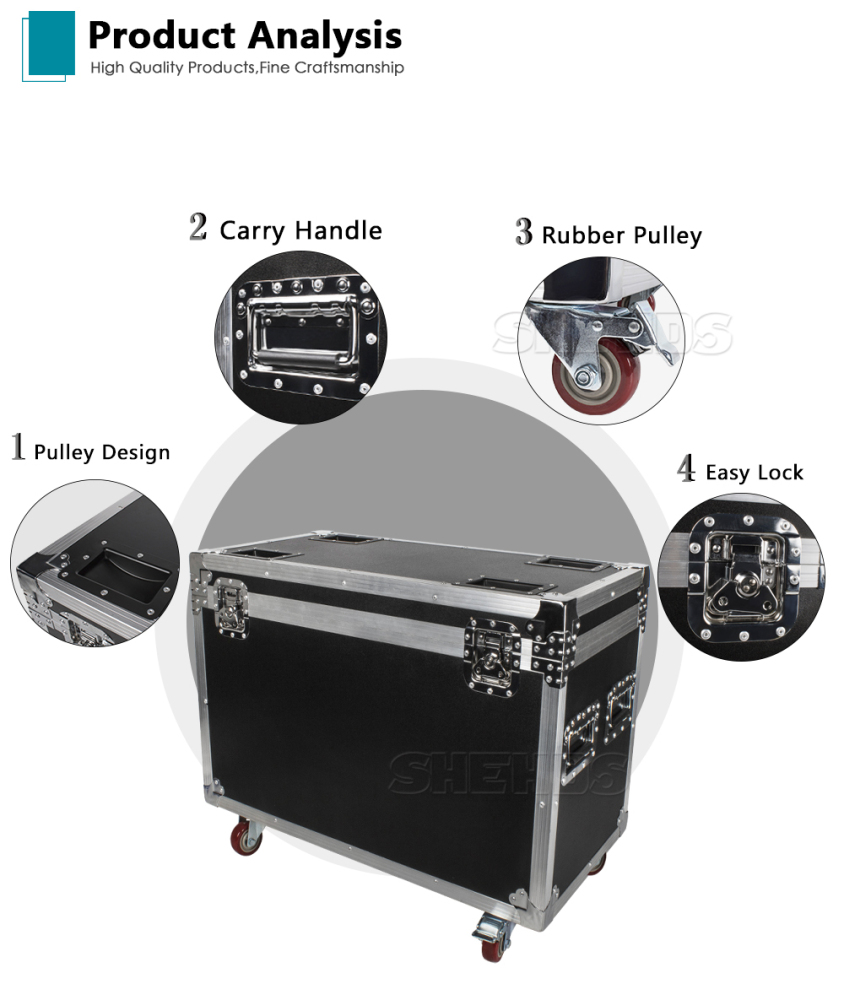 Flight Case "WITH" 2 pcs 19x15W Beam&Wash Bees Eye Light LED Zoom RGBW DJ Disco Stage Moving Head Lights Stage DJ Lighting