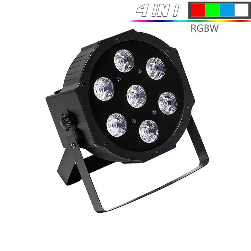 LED Par 7x12W RGBW 4IN1 Lighting Moving Cable Professional For Stage Effect Atmosphere Of Disco DJ Music Party Club Dance Floor
