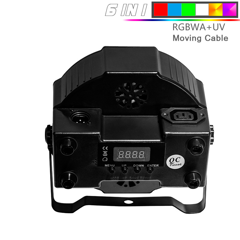 Wireless Remote Control LED Flat Par 7x18W RGBWA UV Lighting For Stages, Night Clubs, Disco, Hotels Family Birthday Party, Good for DJ etc
