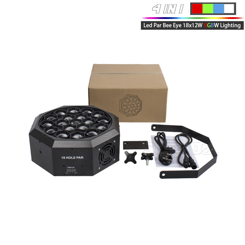 Led Par Bee Eye 18x12W RGBW Lighting Professional Stage DJ Beam Wash Effect Light