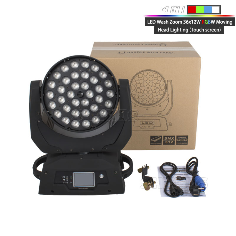 LED 36x12W RGBW 4in1 Wash+Zoom Moving Head Light Upgrade From Beam 230W  DJ Disco Stage Moving Head Lights Stage DJ Lighting