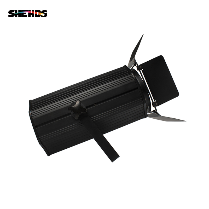 （With Barndoors）Two-tone LED 200W COB Zoom Par Light Warm/ Cool White Lighting LED Par Light Stage Disco Party Light DMX 512 Professional DJ Equipment