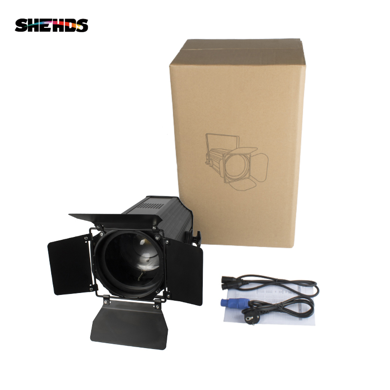 （With Barndoors）Two-tone LED 200W COB Zoom Par Light Warm/ Cool White Lighting LED Par Light Stage Disco Party Light DMX 512 Professional DJ Equipment