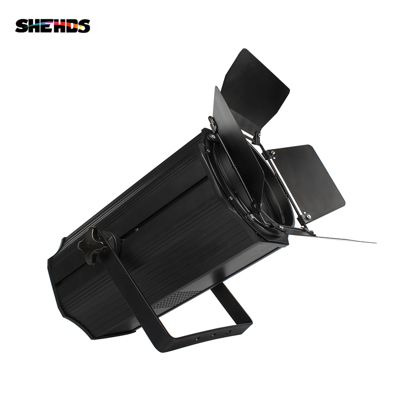 （With Barndoors）Two-tone LED 200W COB Zoom Par Light Warm/ Cool White Lighting LED Par Light Stage Disco Party Light DMX 512 Professional DJ Equipment