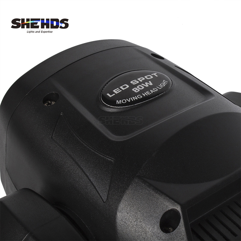 LED Spotlight 80W With 3-Prism Gobo Moving Head Light Party Dj Equipment DJ Disco Stage Moving Head Light