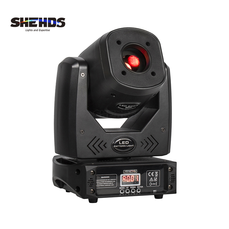 LED Spotlight 80W With 3-Prism Gobo Moving Head Light Party Dj Equipment DJ Disco Stage Moving Head Light