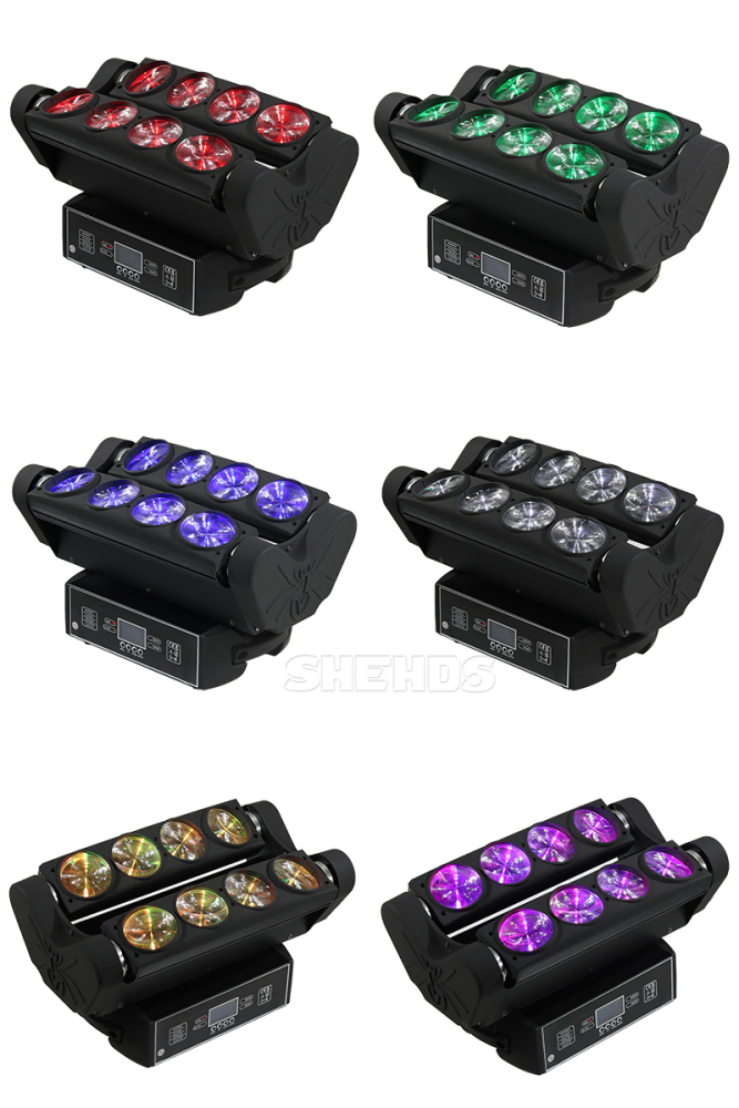 Mini LED Beam Spider 8x10W RGBW Moving Head Lighting LED Professional Stage Light