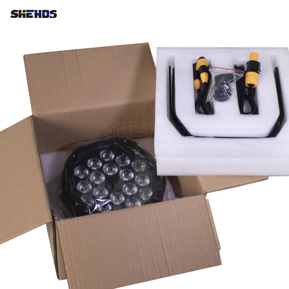 IP65 Waterproof LED Par Light 18x18W 6in1 RGBWA+UV Outdoor DJ Stage Light DJ Stage Lighting SHEHDS