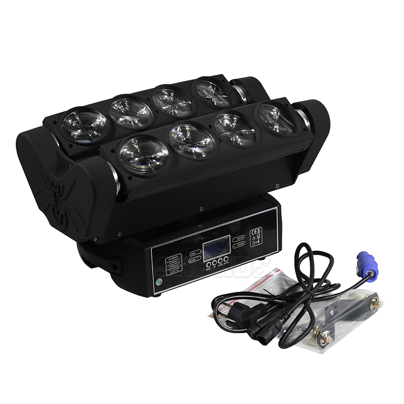Mini LED Beam Spider 8x10W RGBW Moving Head Lighting LED Professional Stage Light