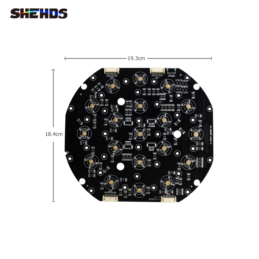SHEHDS LED Faisceau + Lavage 19x15W RGBW Zoom Éclairage Lampe Perle/Alimentation/Ventilateur/Moteur Accessories Pour DJ Disco KTV Parti