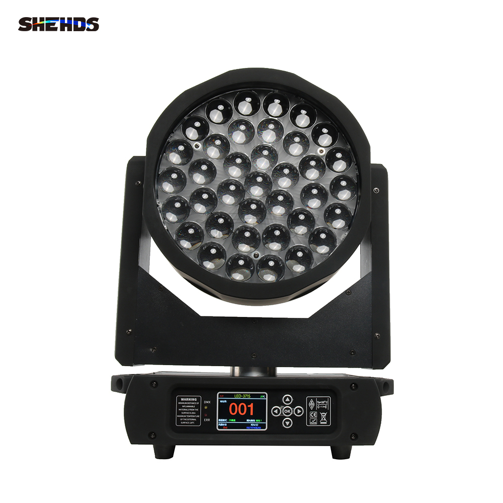 LED Beam + wash 37x15W RGBW Moving Head Zoom Lighting Upgrade From Beam 230W  DJ Disco Stage Moving Head Lights Stage DJ Lighting