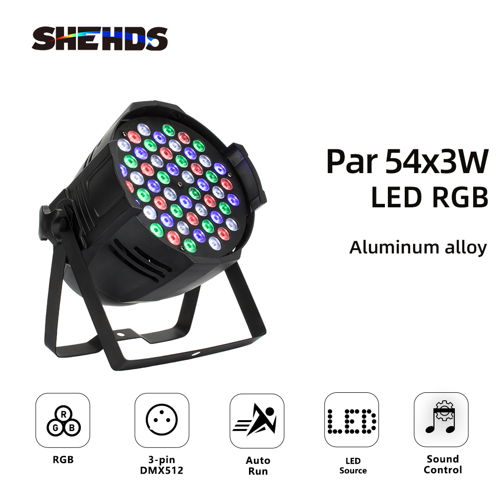 LED 54x3W RGB / 54x9W  Par Light DMX Stage Lights Par Can for Party KTV Disco DJ Aluminum alloy