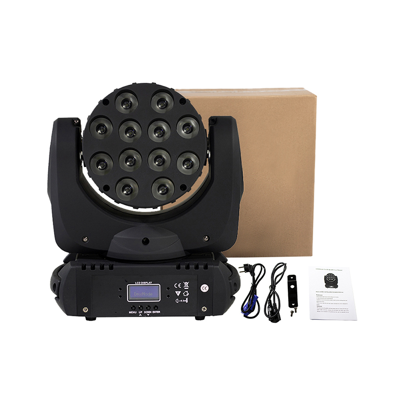 LED Beam 12x12W RGBW Moving Head  Light DMX512 Good for Patry DJ Disco Concert