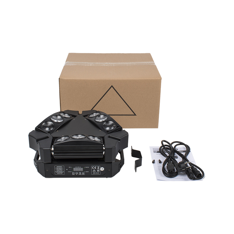 Mini LED Beam Spider 9x10W RGBW Moving Head Lighting