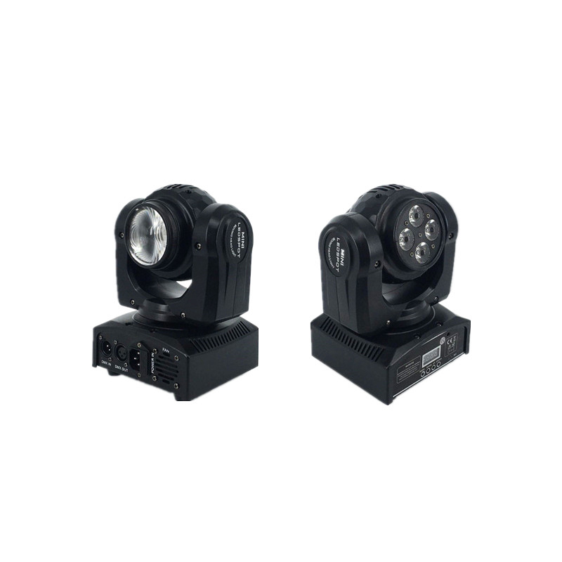 LED Beam Wash Double Sided 4x10W+1x10W RGBW 15/21 Channel DMX 512 Rotating Moving Head Stage Lighting