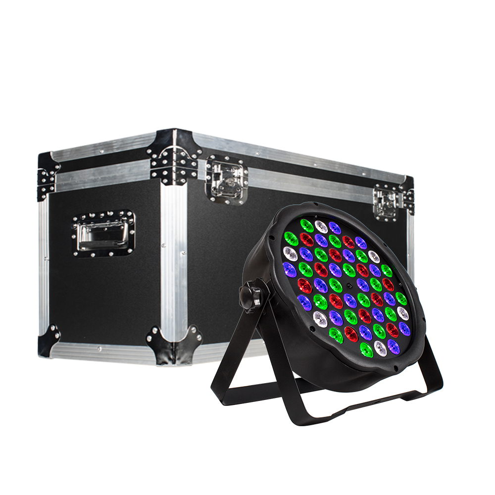 FlightCase With 6/8/10/12/16pcs LED 54x3W RGBW LED Flat Par RGBW Color Mixing DJ Wash Light Stage Uplighting KTV Disco DJ DMX512