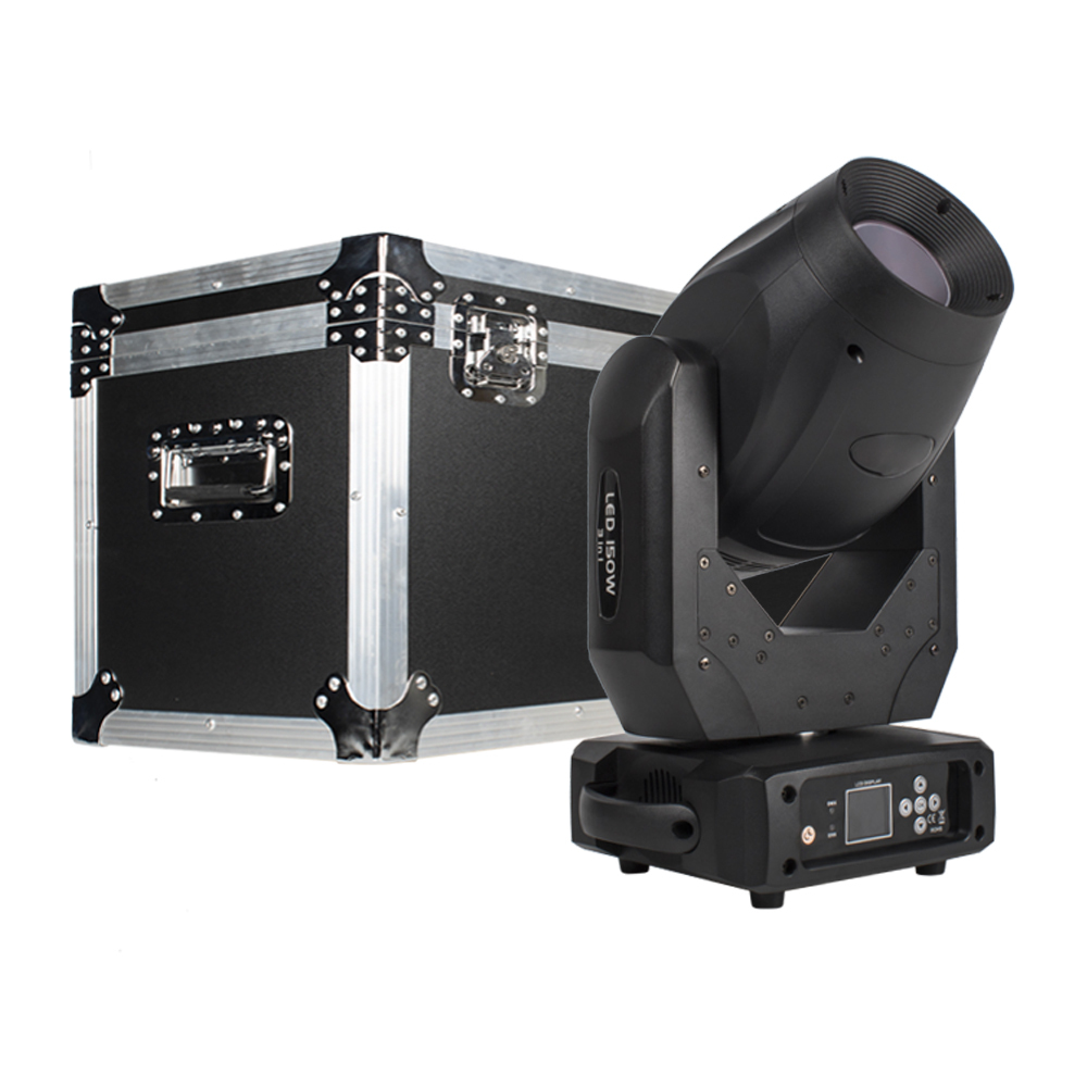 2pcs With FlightCase Beam&Spot&Wash 150W 3IN1 Moving head Lighting Spotlight DJ Disco Stage Moving Head Lights Stage DJ Lighting