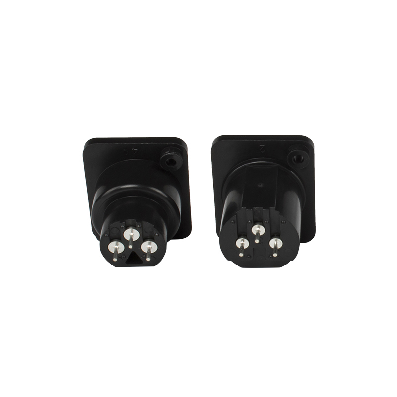 2PCS/Lot Iron/Plastic DMX512 Plug 3 pin XLR Signal Socket panel Adapter Connector for DMX Cable stage lights DMX Control
