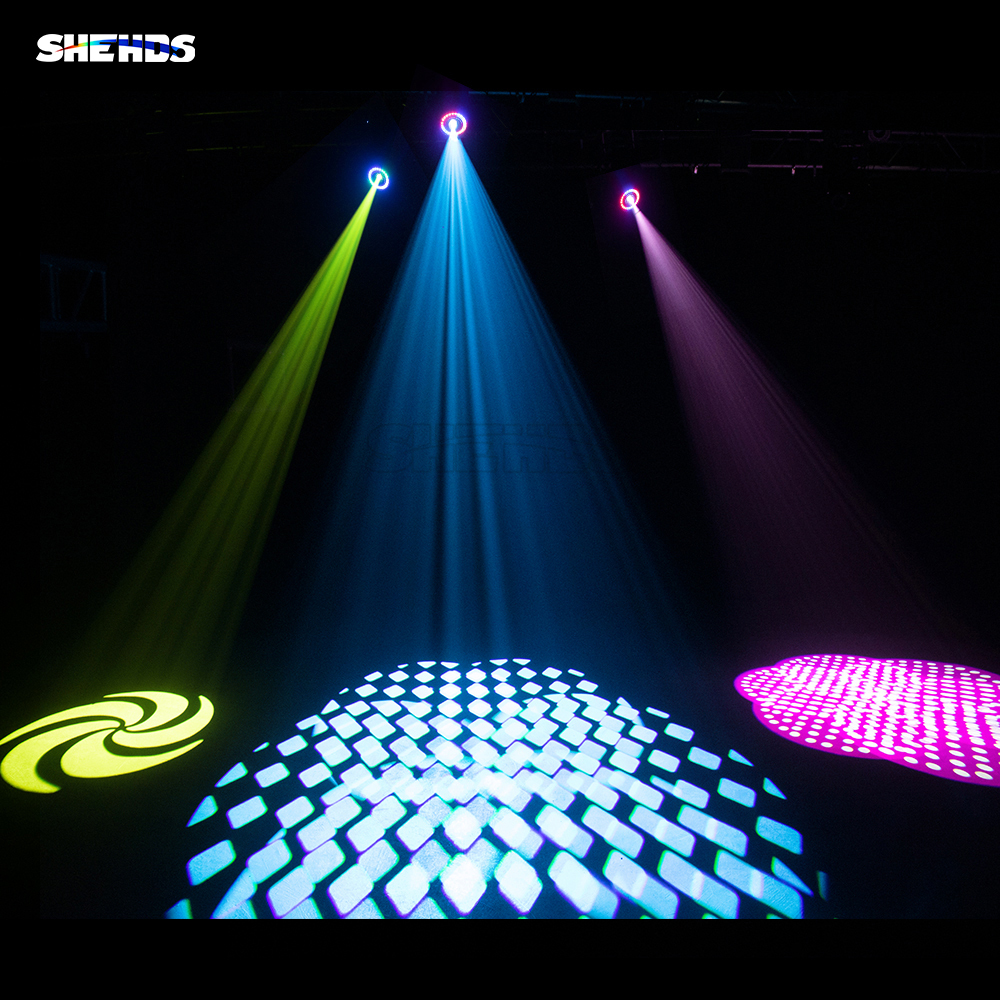 6 Prism LED Spotlight 100W  Gobo Light  With LCD Display Stage Effect Lighting DJ Disco Stage Moving Head Lights Stage DJ Lighting