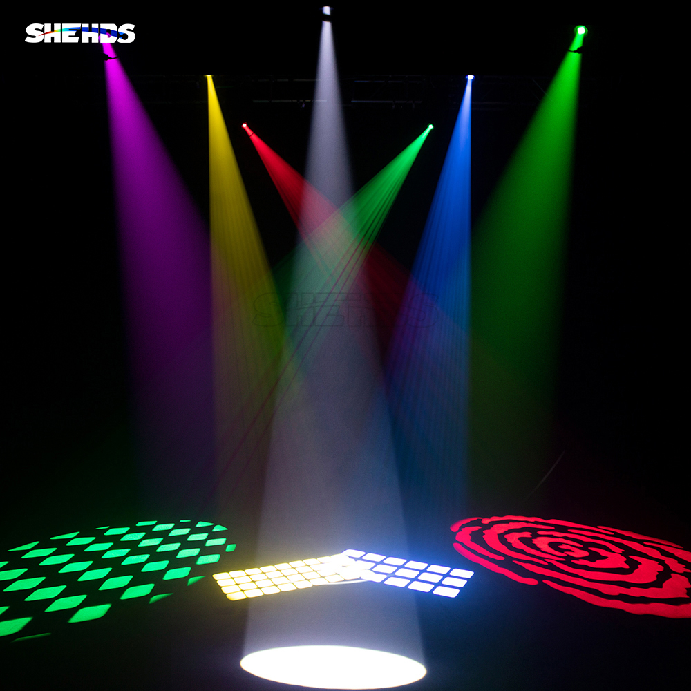 6 Prism LED Spotlight 100W  Gobo Light  With LCD Display Stage Effect Lighting DJ Disco Stage Moving Head Lights Stage DJ Lighting