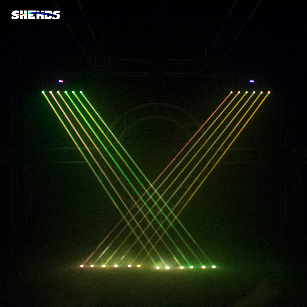 Laser Moving Head 3000mW RGB 3in1 DMX Scanner Laser Light 6 Head Full Color For Party Disco DJ Bar
