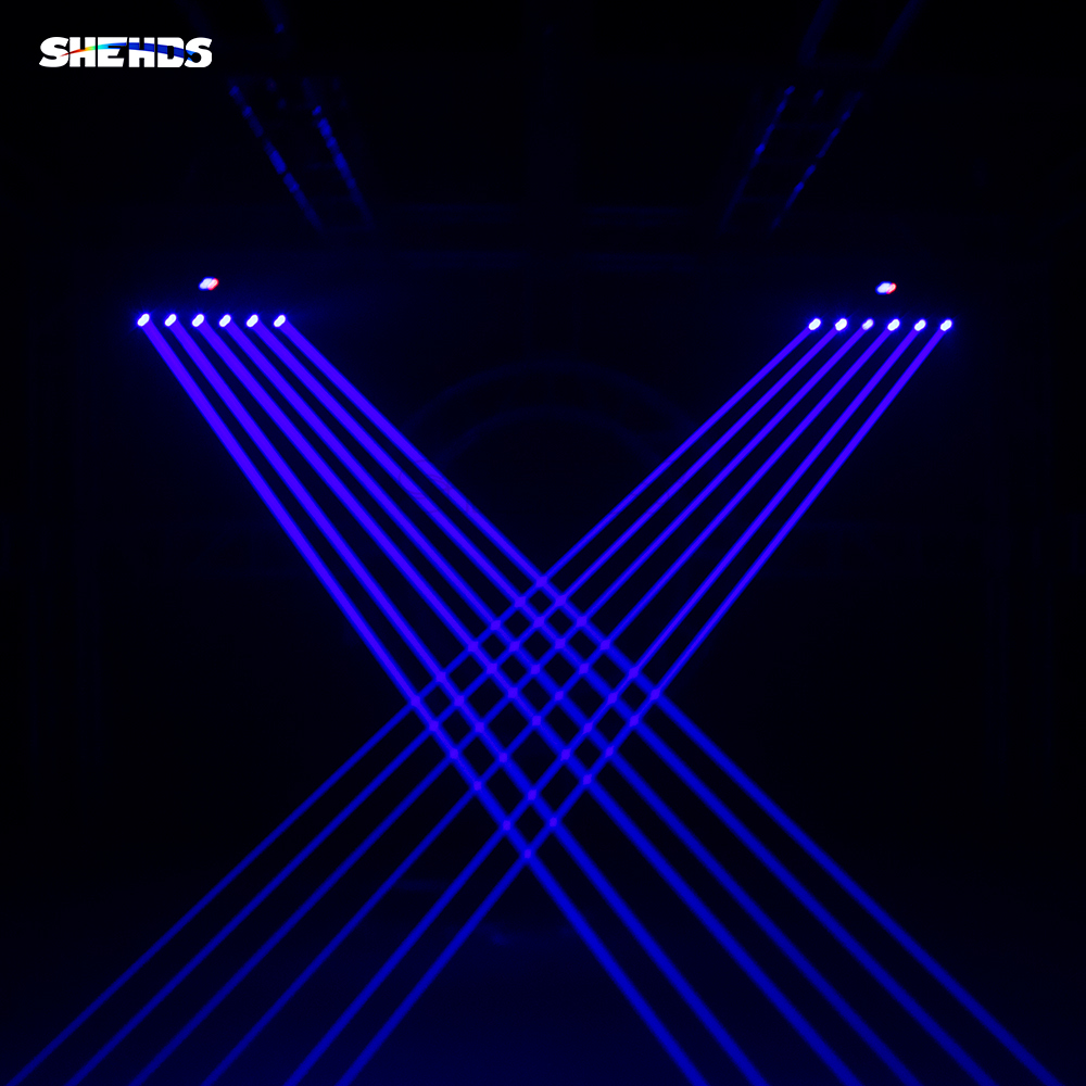 Laser Moving Head 3000mW RGB 3in1 DMX Scanner Laser Light 6 Head Full Color For Party Disco DJ Bar