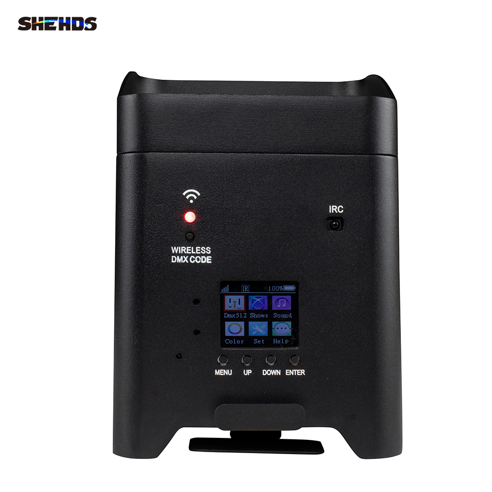 SHEHDS Wireless Remote Control Wifi APP Smart LED Par Light 6x18W 6in1 RGBAW+UV Battery Lighting For KTV Party Bar DJ Disco