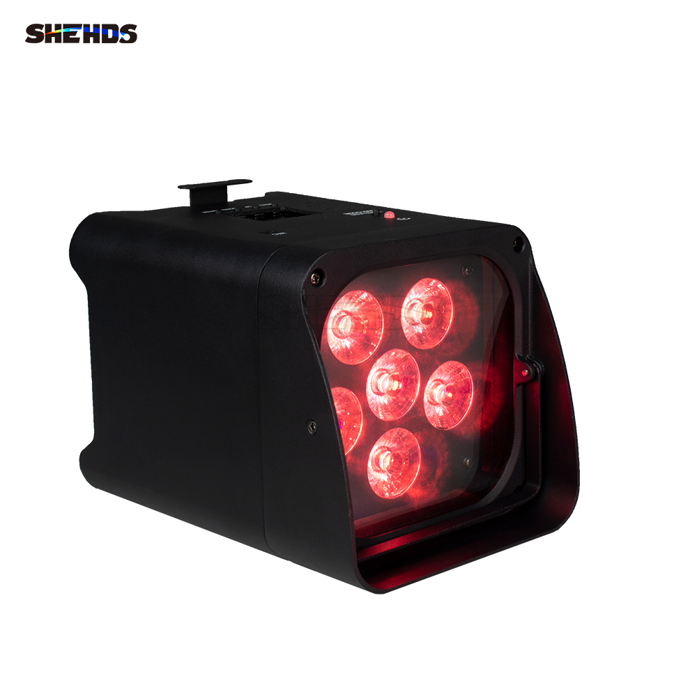 SHEHDS Wireless Remote Control Wifi APP Smart LED Par Light 6x18W 6in1 RGBAW+UV Battery Lighting For KTV Party Bar DJ Disco
