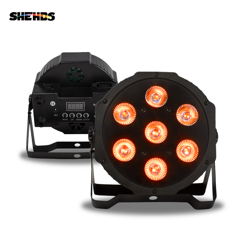 LED Flat Par 7x18W RGBWA+UV  Stage Lighting