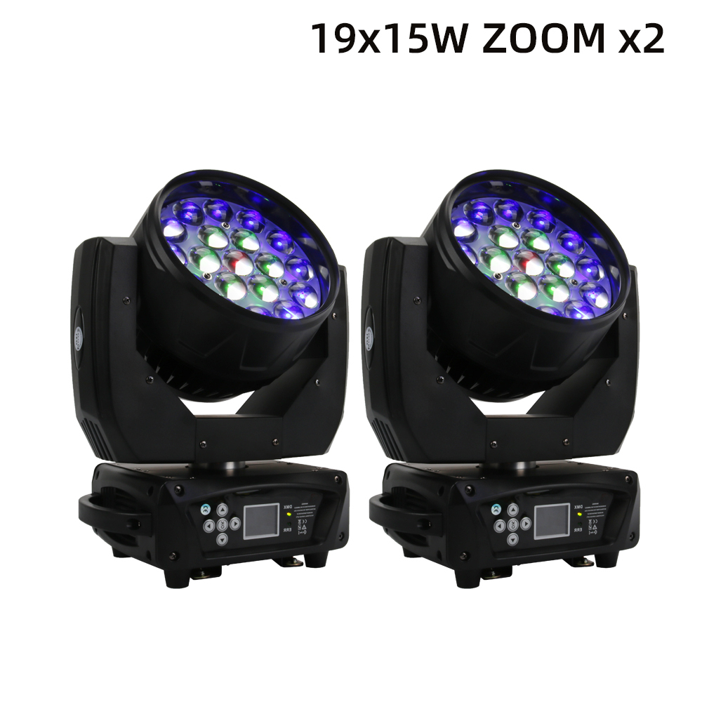 LED Moving Head 19x15W RGBW Wash/Zoom Stage Lights DJ Disco Stage Moving Head Lights Stage DJ Lighting