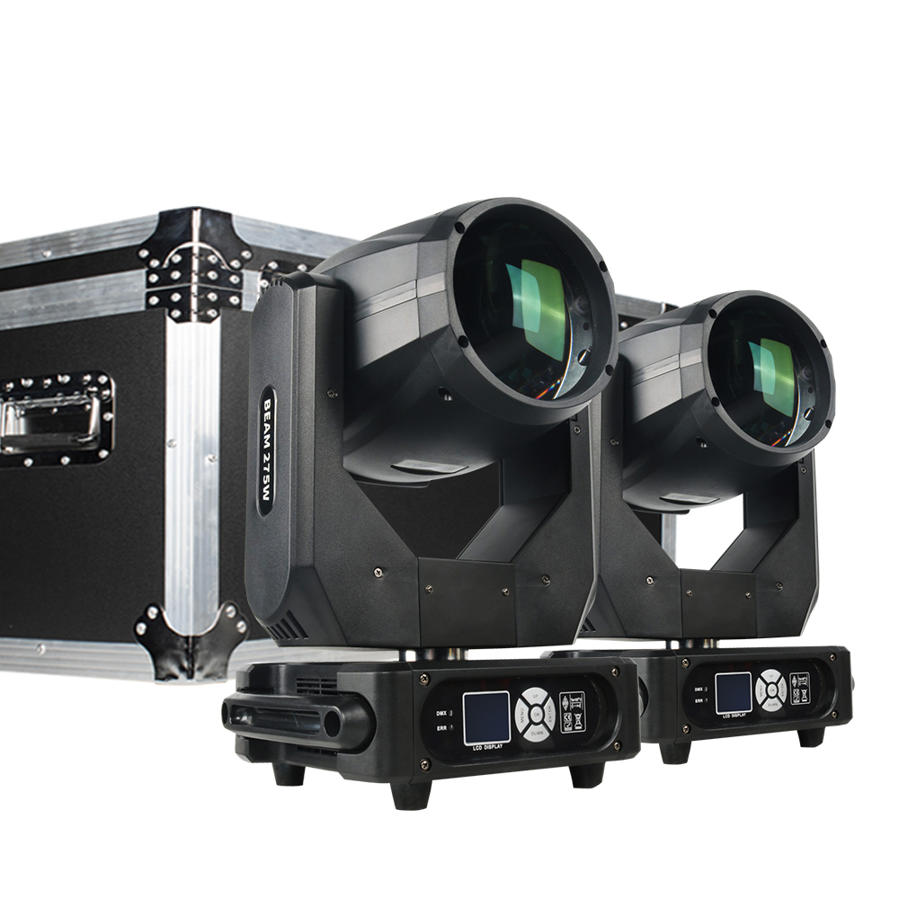 Flight Cases with 2 PCS Beam 275W 10R DMX512 DJ Disco Party Wedding DJ Disco Stage Moving Head Lights Stage DJ Lighting