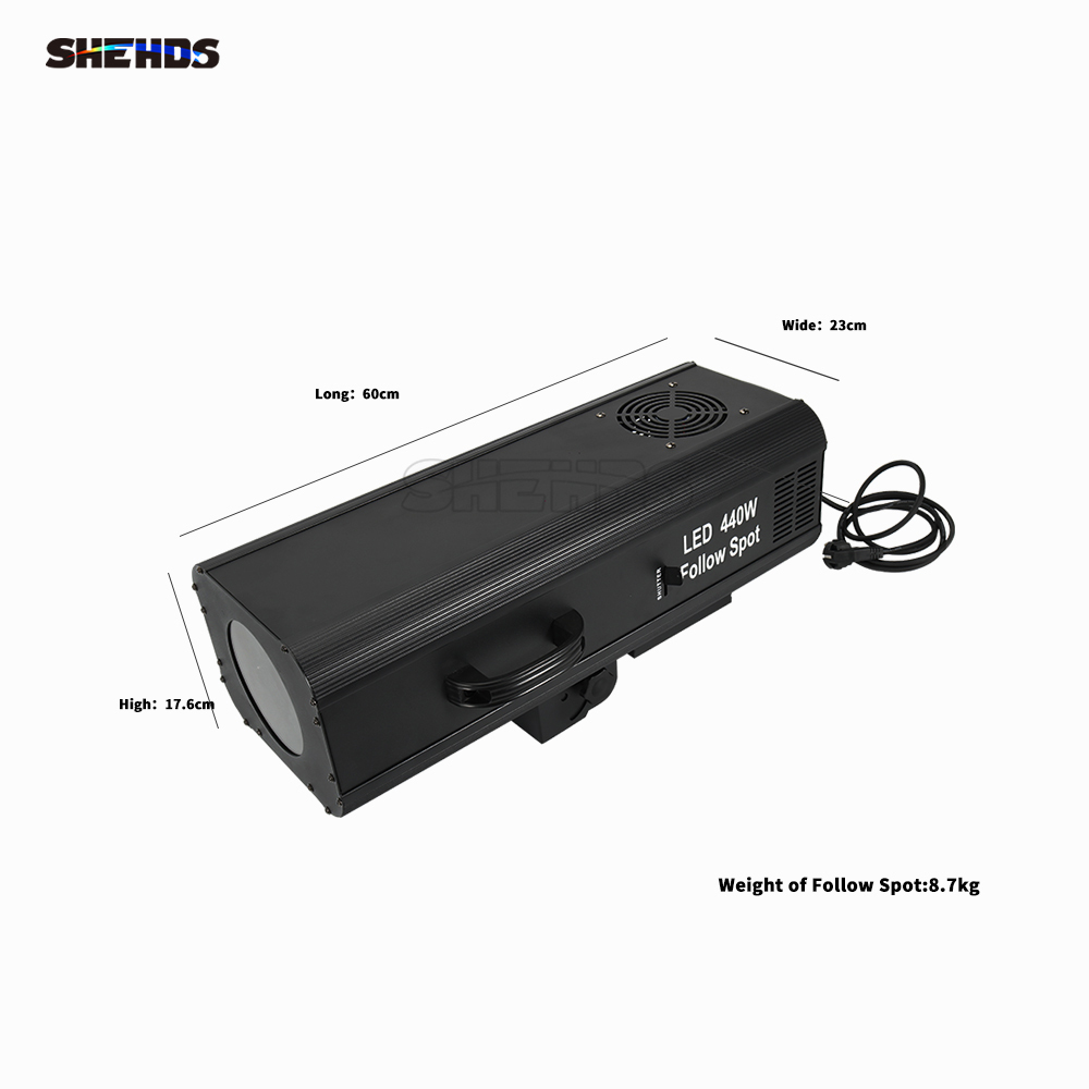 New Arrival 440W LED Follow Spotlight Tracker Performance Focused/Zoom Light.