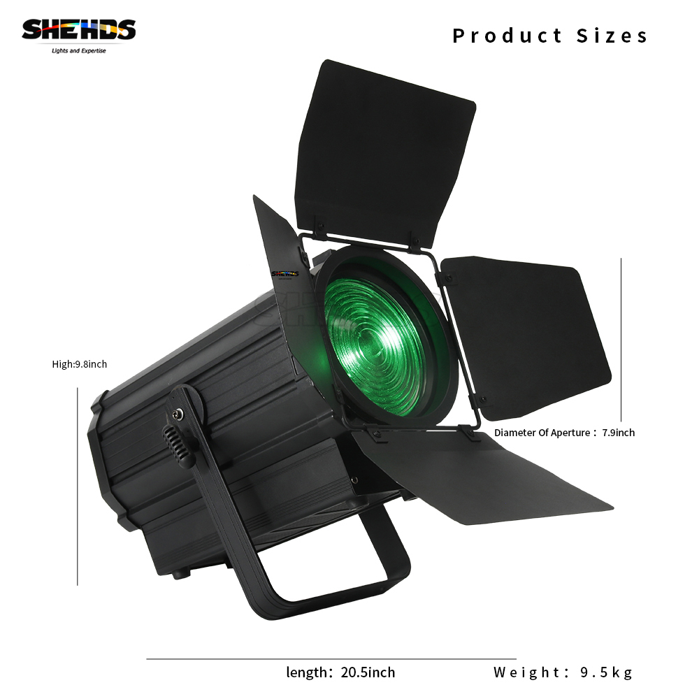 New Arrival Spotlight 250W  RGBW With Barndoor Pulse Strobe For DJ Club Wedding KTV Theater
