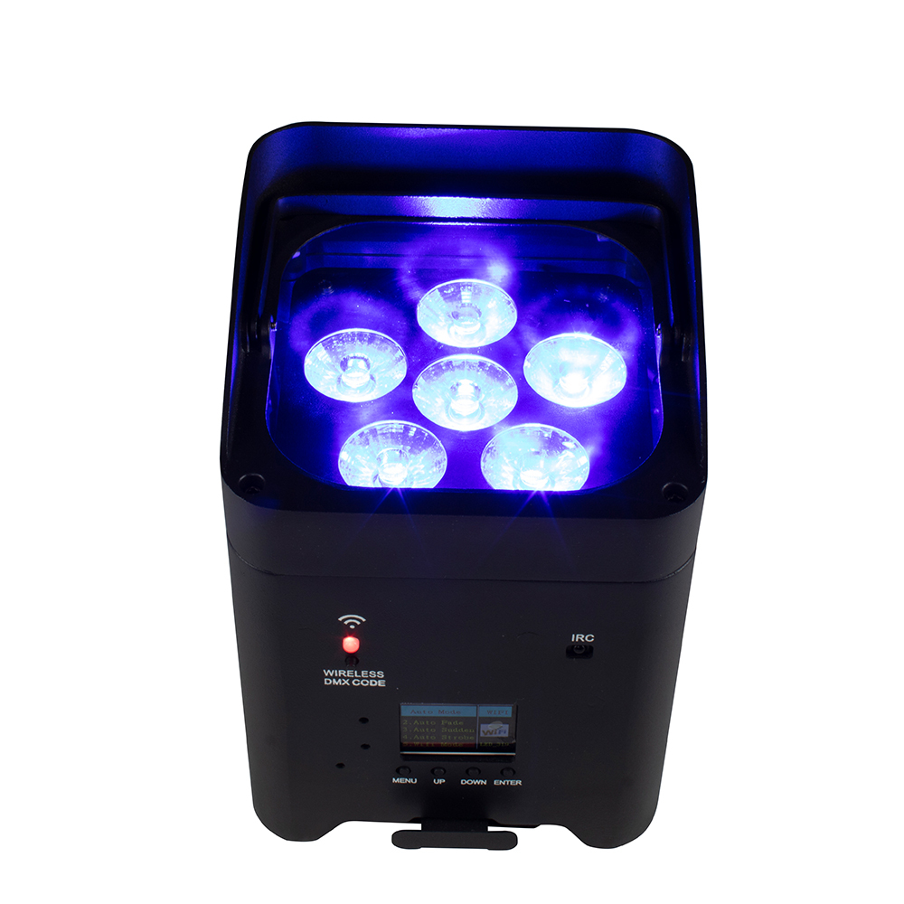 SHEHDS Wireless Remote Control Wifi APP Smart LED Par Light 6x18W 6in1 RGBAW+UV Battery Lighting For KTV Party Bar DJ Disco