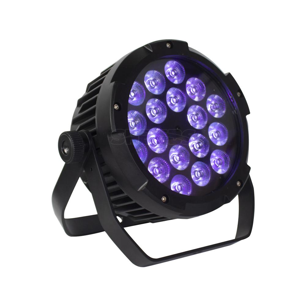 SHEHDS IP65 Waterproof LED Par Light 18x18W 6in1 RGBWA+UV Outdoor Stage Light DJ Club Wedding