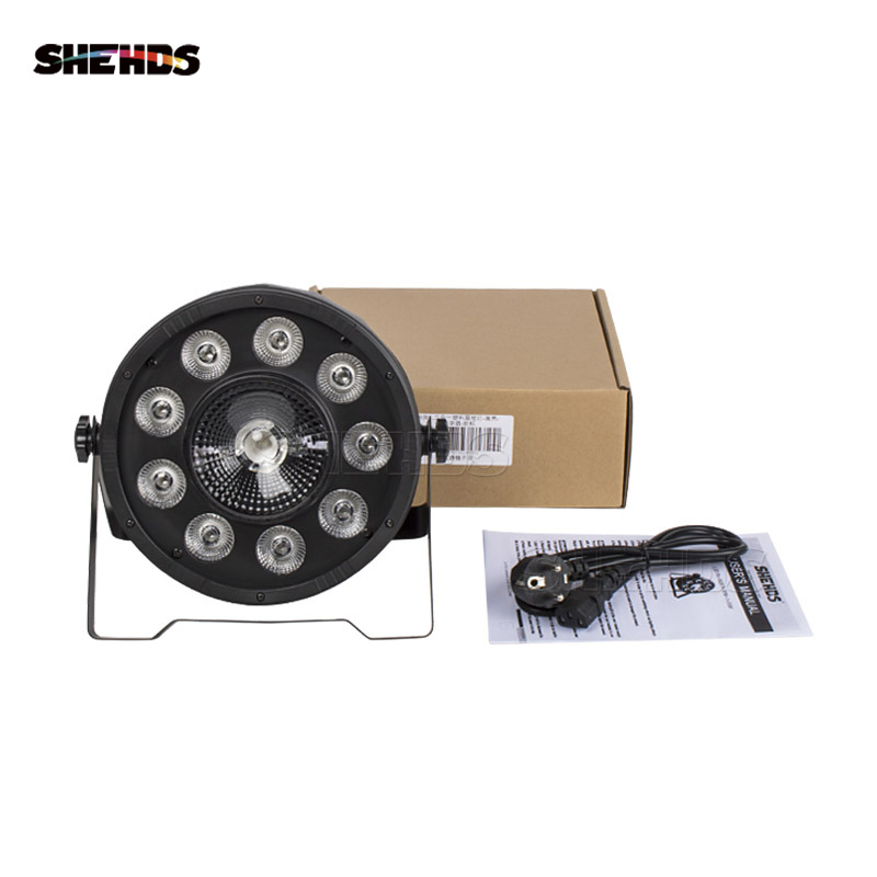LED Flat Par 9x10W+30W RGB Lighting DMX512 Professional DJ Disco Stage Equipment Party