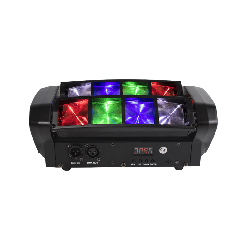 Mini LED Beam 8x6W Spider Light RGBW Laser DJ Show Moving Head Lighting