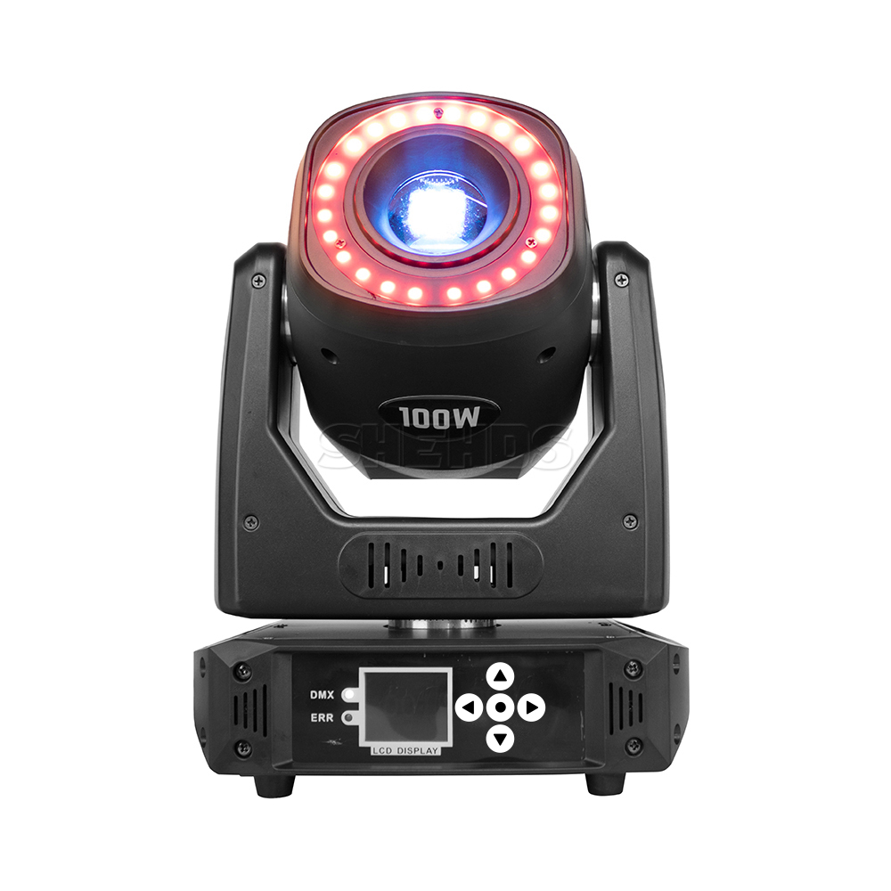 (6-Prism) LED Spot 100W  Gobo Lights  With Aperture With LCD Display Stage Effect Lighting DJ Disco Stage Moving Head Lights Stage DJ Lighting