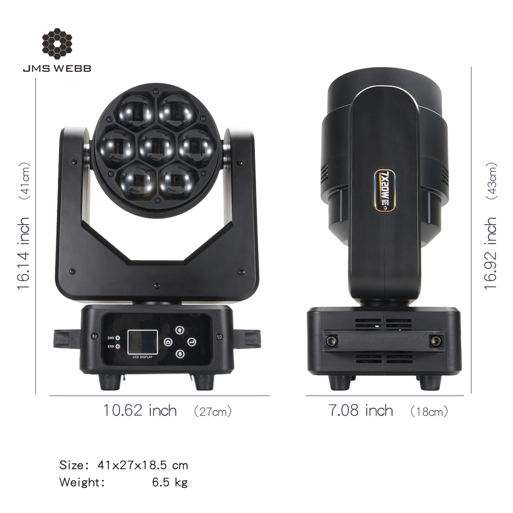 JMS WEBB New Arrival LED Beam& Wash Big Bee Eye 7x20w Moving Head For Night Club DJ Club Disco Stage