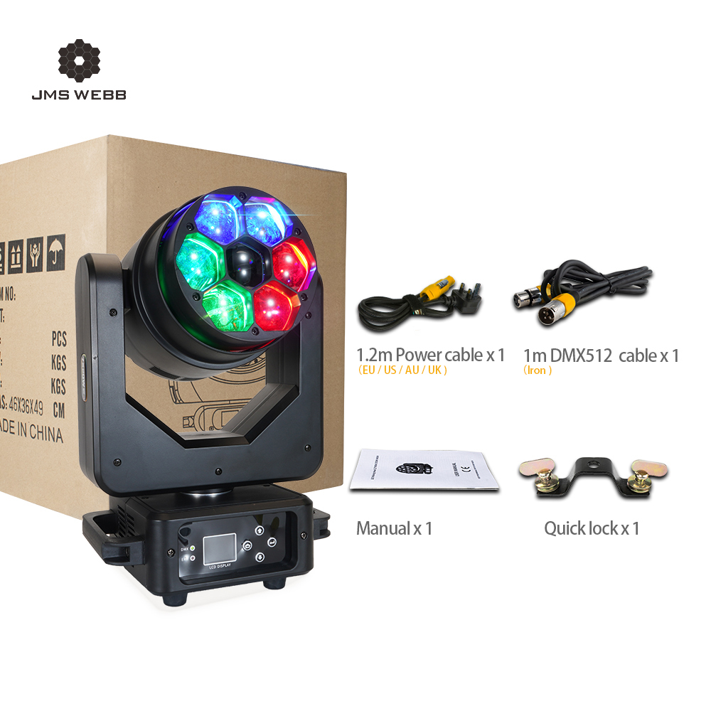 JMS WEBB New Arrival LED Beam& Wash Big Bee Eye 7x20w Moving Head For Night Club DJ Club Disco Stage